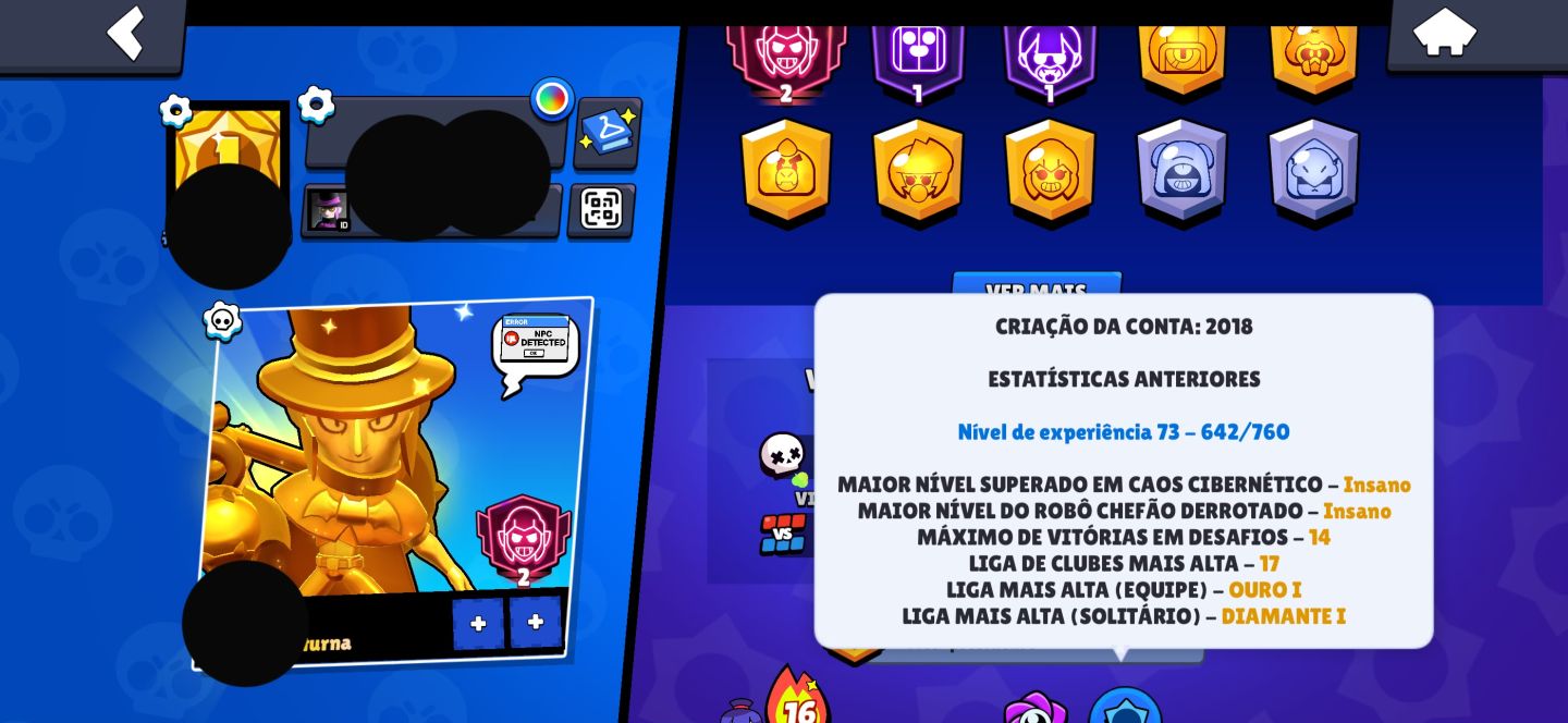 CONTA BRAWL RARA DE 2018 COM SHELLY ESTELAR | RANK LENDÁRIO | SKINS | RECURSOS