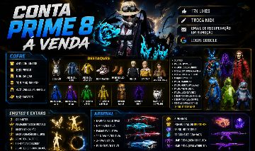 CONTA PRIME 8 A VENDA FULL GEMADA