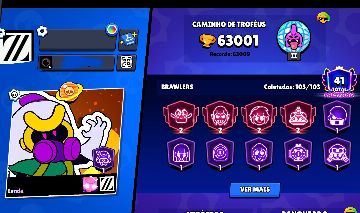 Conta brawl stars 63k 362 skins