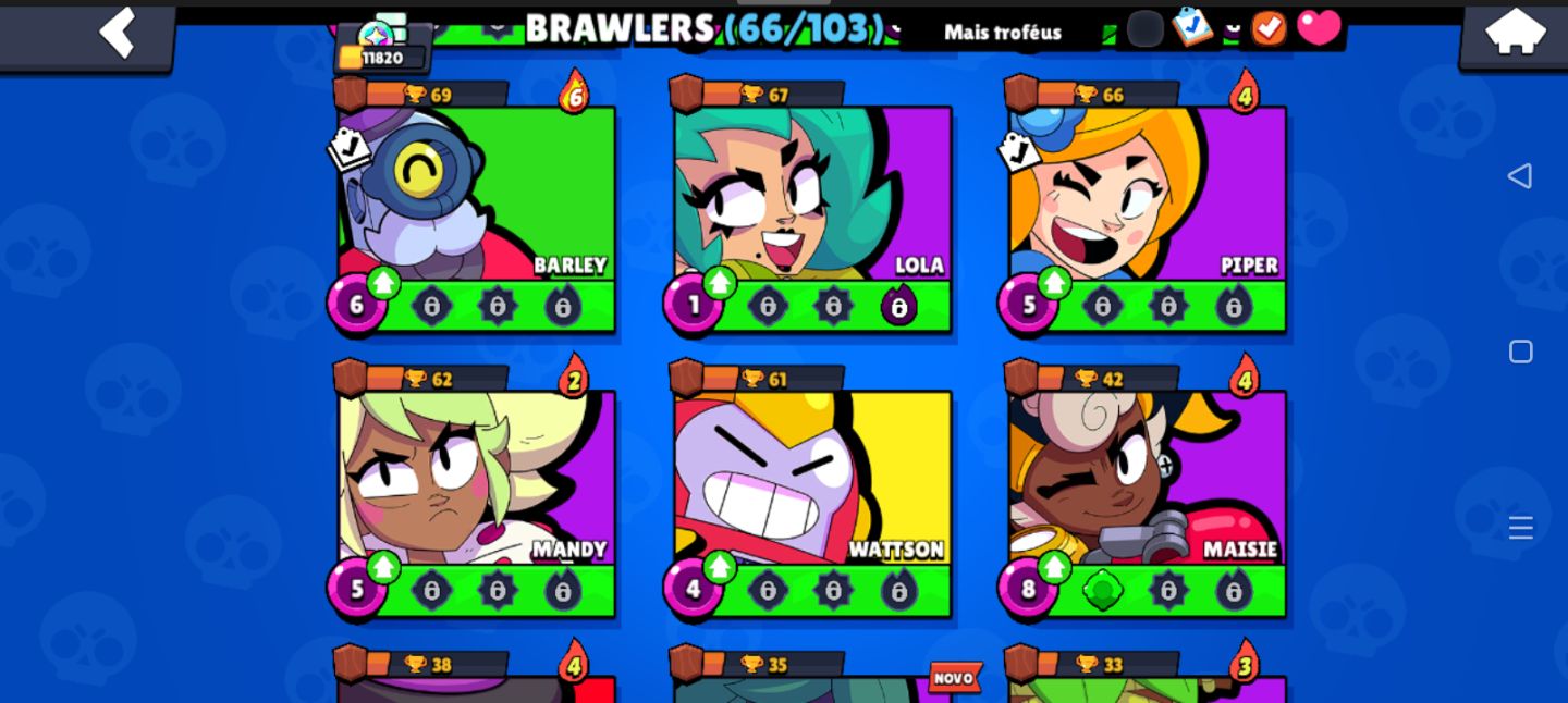 PROMOÇÃO CONTA BRAWL STARS | 67 BRAWLERS | 11.8K TROFÉUS | 7 P11