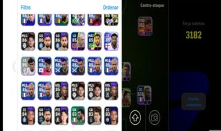 Conta eFootball TOP Força Coletiva 3182 | Rosický 106, Puyol 107 e Messi 104