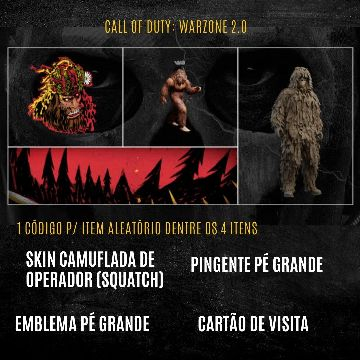 Skins CoD Warzone 2/3/BO6 - Burger King - Monster Energy (ENTREGA AUTOMATICA!!)