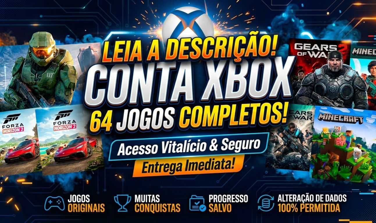 CONTA XBOX COM +70 JOGOS | GTA V, RDR2, COD, RESIDENT EVIL E MUITO MAIS