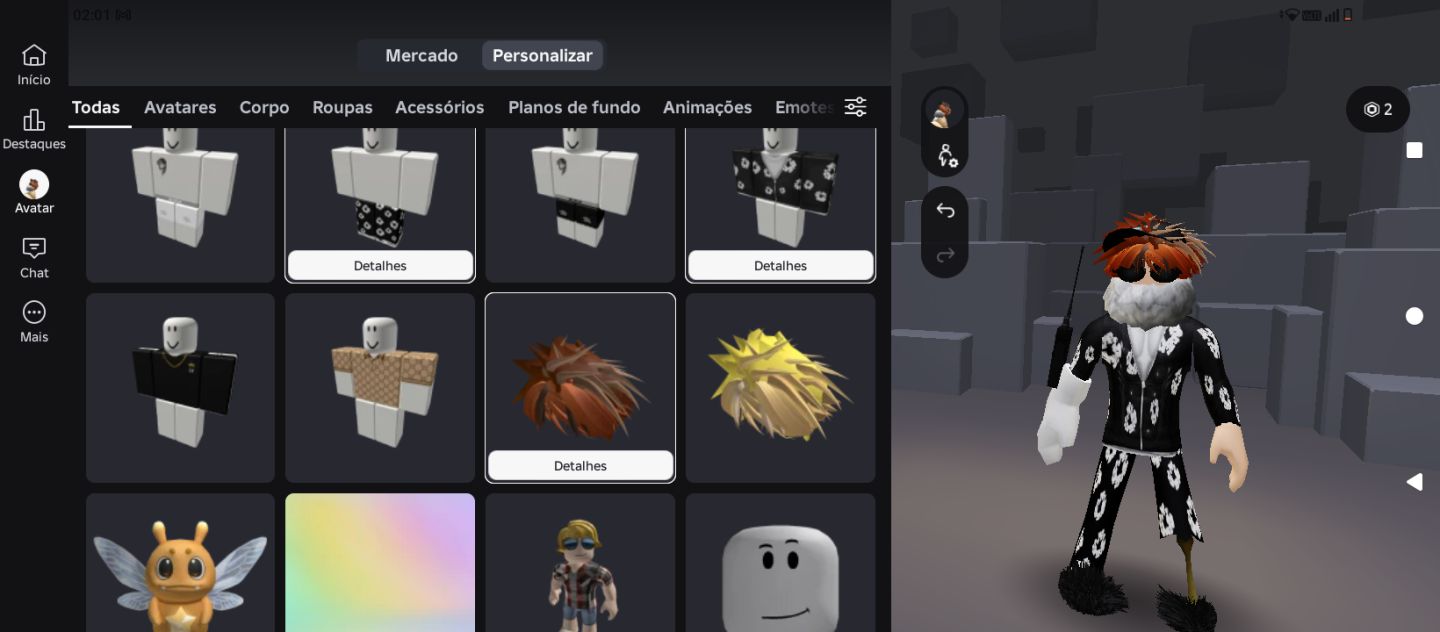 Conta de Roblox com skins
