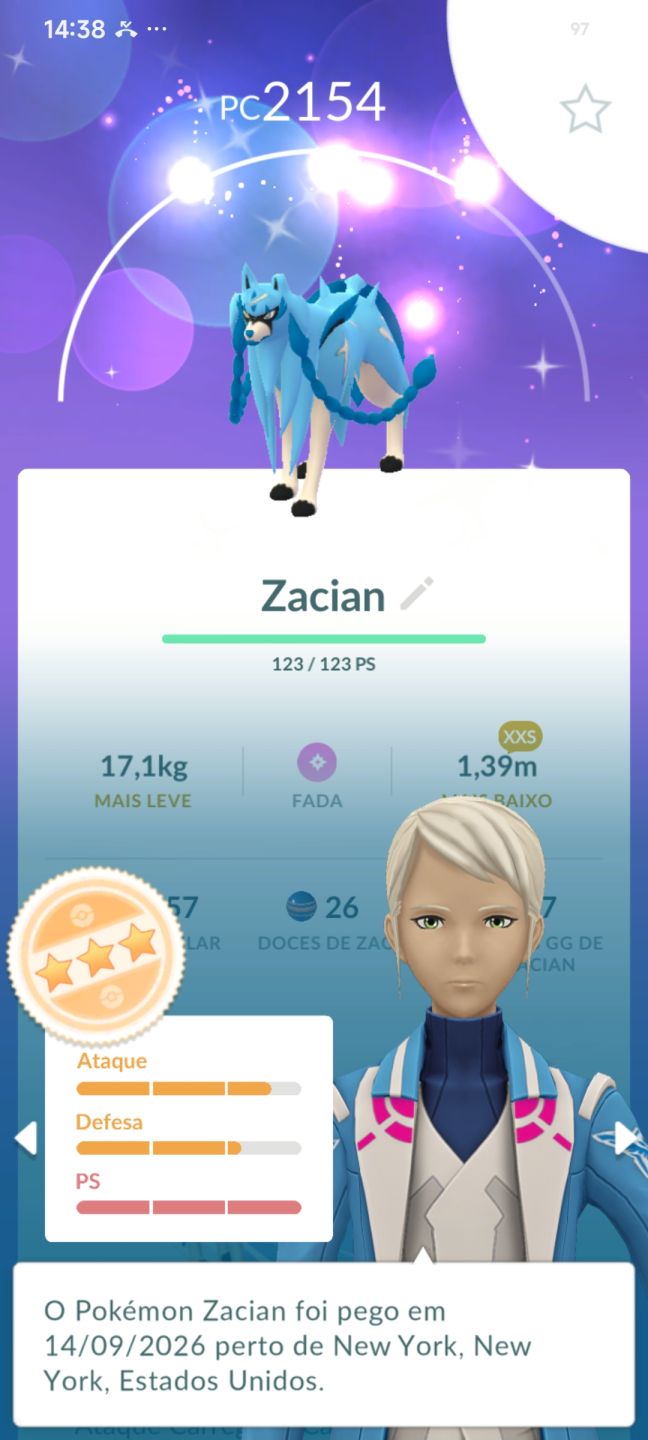 Conta Pokémon Go Com 4 Lendários Shiny