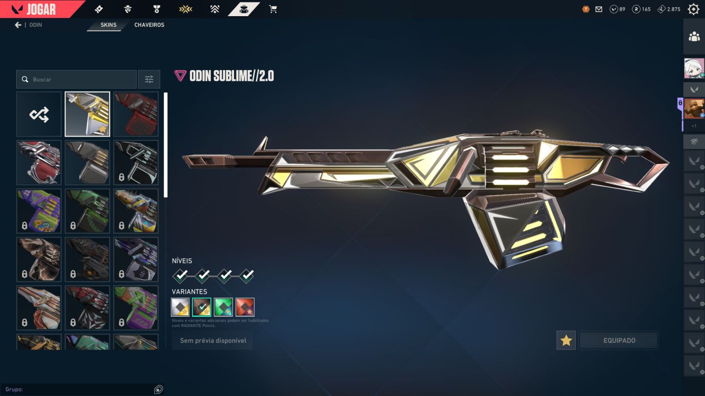 Conta de valorant com varias skin