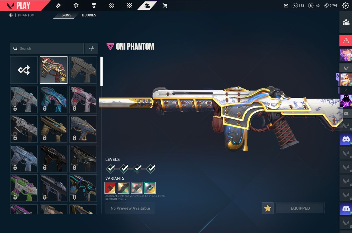 Conta Valorant 5 skins de vandal + 5 de faca + 1 de phantom