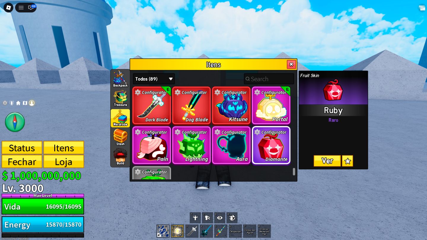 CONTA BLOX FRUITS FULL MAX | LEVEL 3000 | 30M BOUNTY | ITENS RAROS