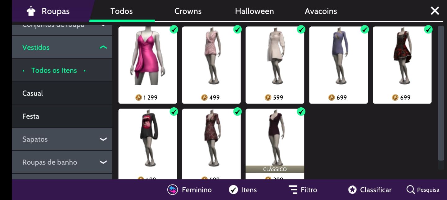 Conta feminina avakin level 18