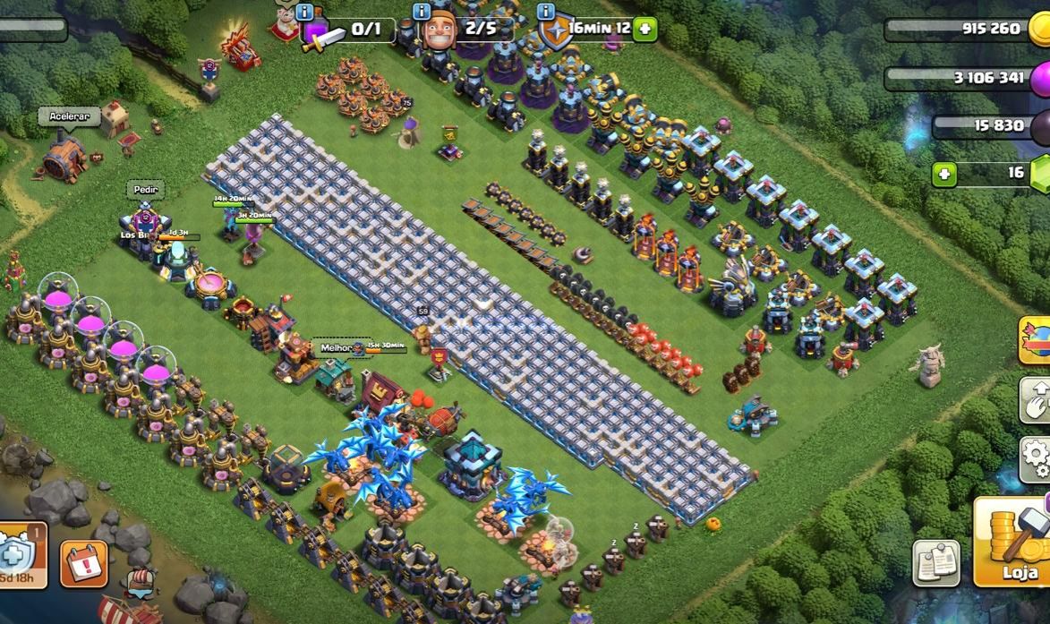 CONTA clash of clans centro de vila lv13 90% full
