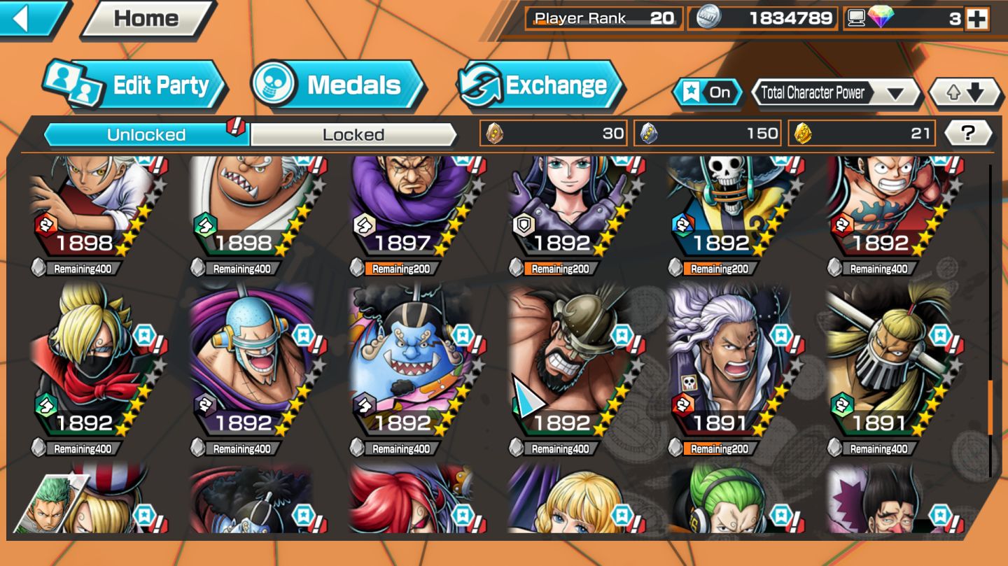 Conta iniciante com 9 EX