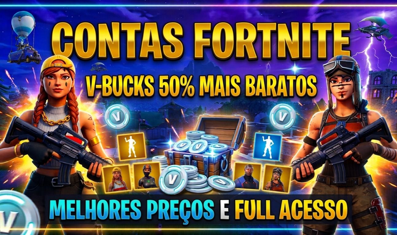 V BUCKS MAIS BARATOS EM FORMA DE CONTA FORTNITE COM V BUCKS + SKIN