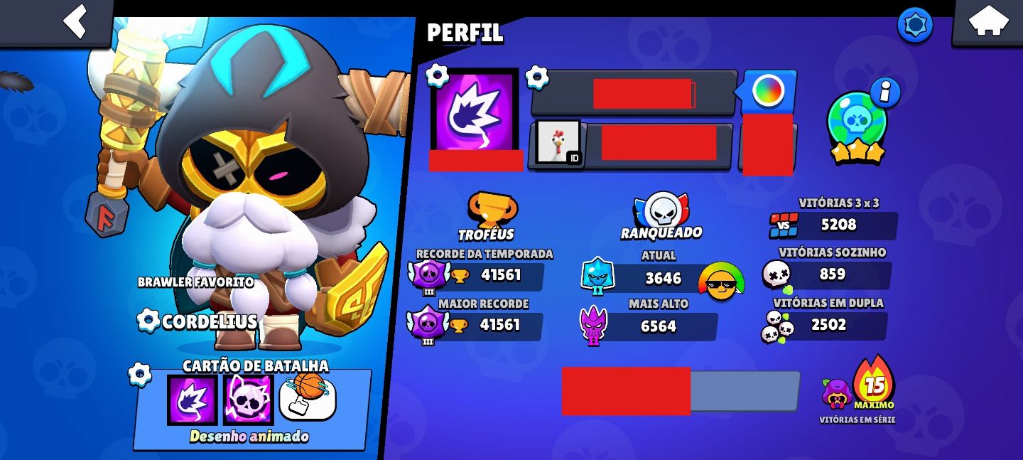 CONTA BRAWL STARS 101/105 BRAWLS