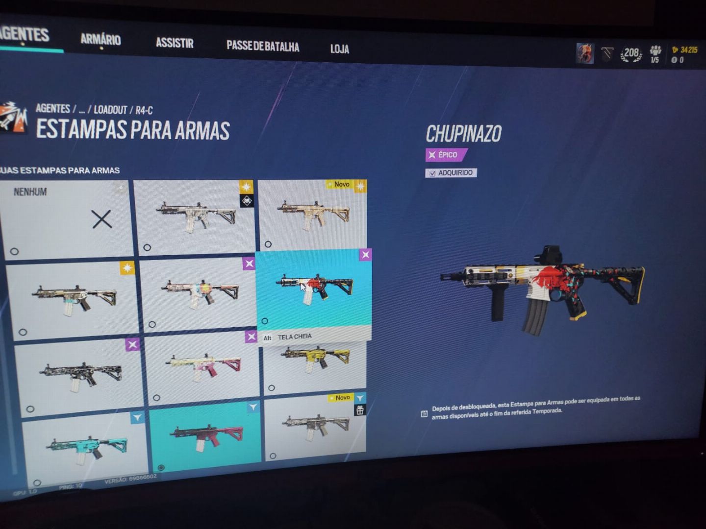 Conta R6 - 1x dima, skins, full acesso e pronta para jogar!