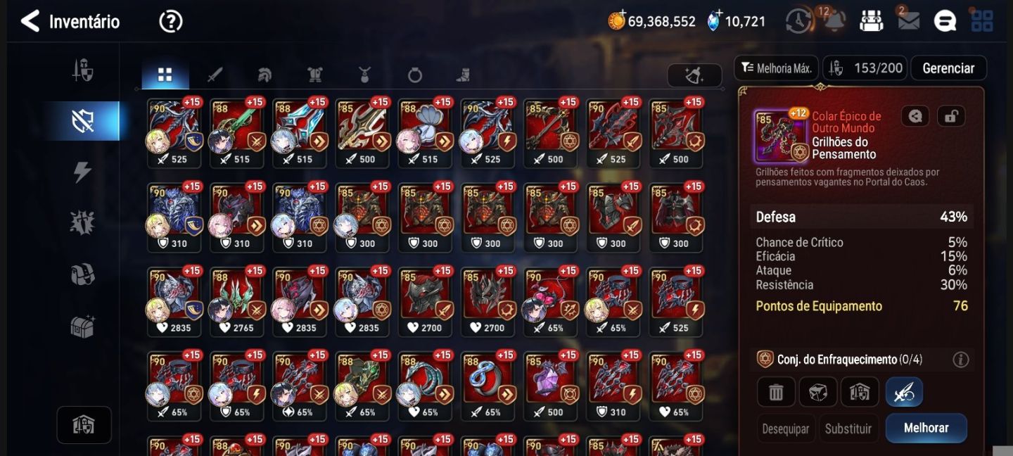 Conta de Epic seven no Precin 19 MLS , Várias units 5 estrelas com MID GAME