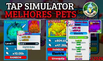 MELHORES PETS DO TAP SIMULATOR! (SIMULADOR DE TOQUE) & SERVIÇOS DE UP