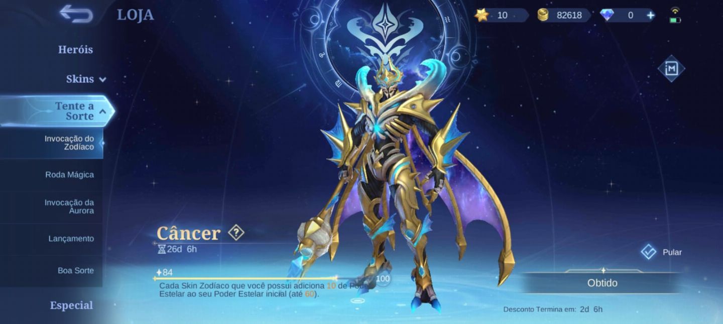 CONTA TODOS OS HEROIS E 200 SKINS