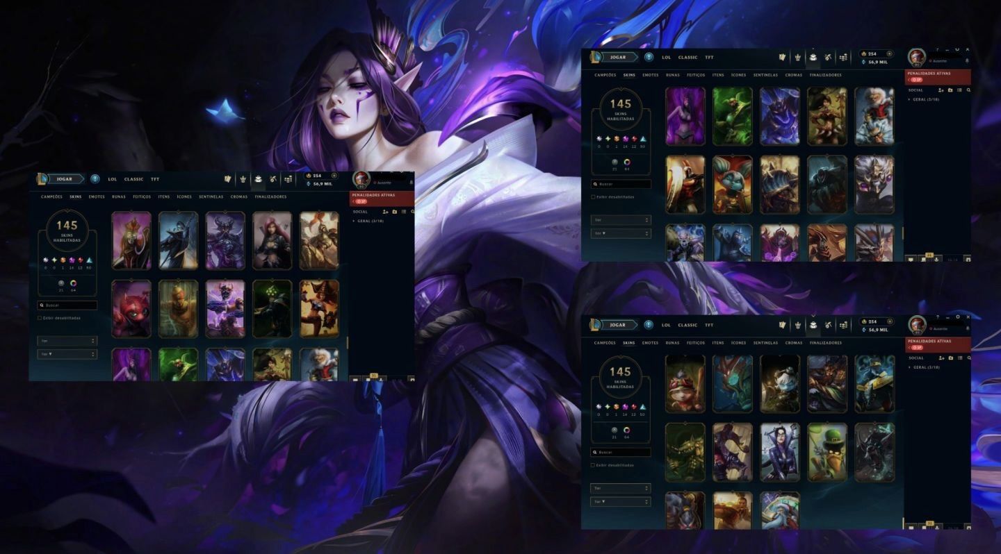 Conta handlevel com Project Command Line Yi e 12 passes ativo + skins mítica