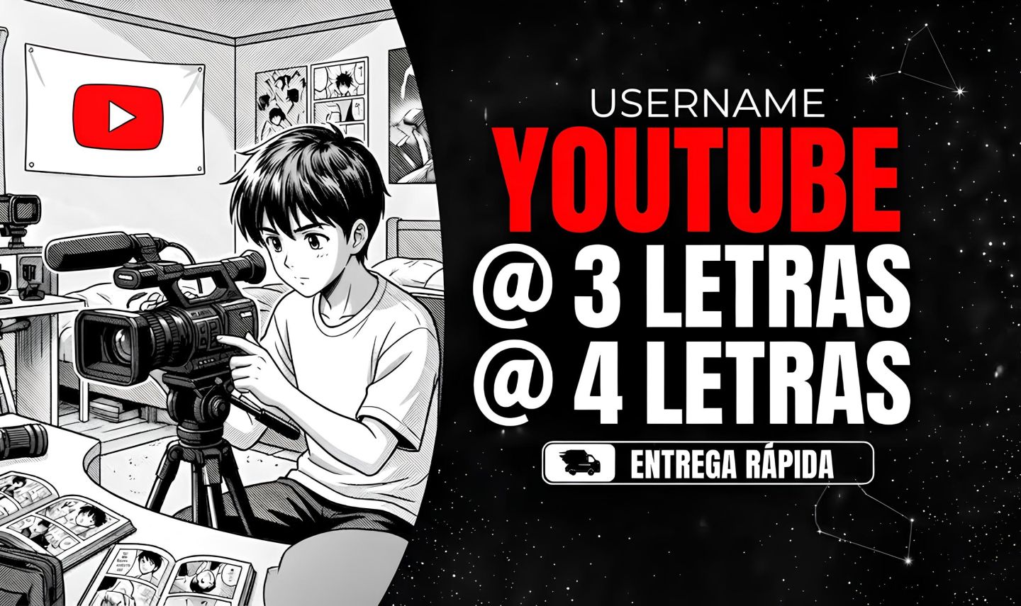 CONTA YOUTUBE | USER 3 LETRAS, 4 LETRAS (USERNAMES: 3L, 4L, PALAVRAS)