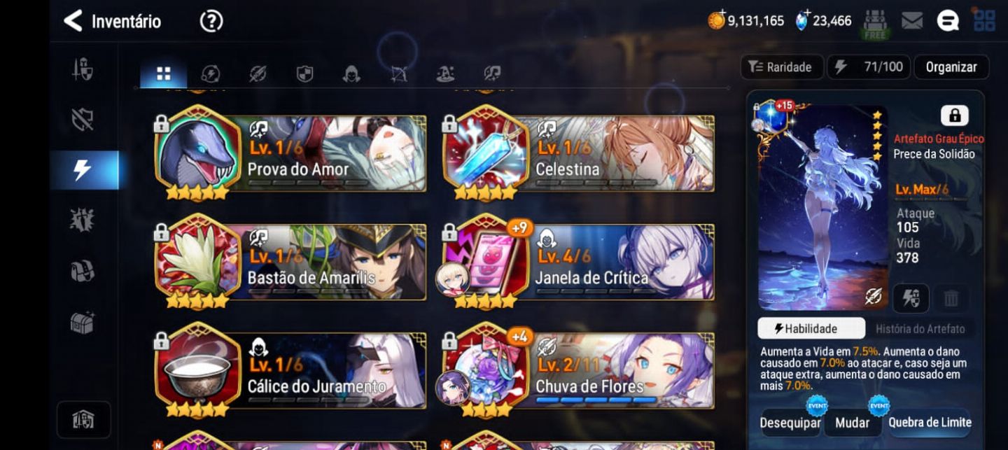 Epic Seven - Conta lvl 62 - Melhor custo beneficio