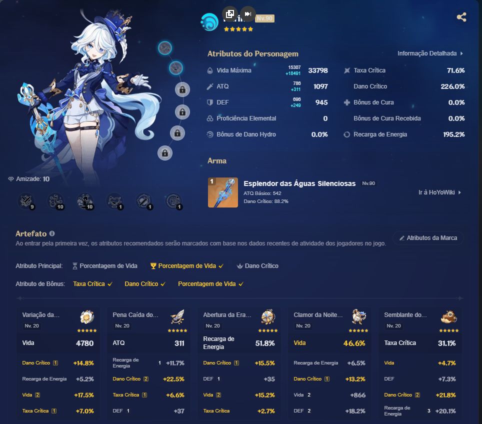 Conta Veterana Genshin Impact (Servidor América) AR 60 + Honkai Star Rail Bonus