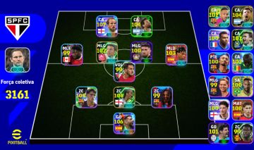 CONTA eFOOTBALL TOP 3161 DE FORÇA COLETIVA + KANE 107 E ELENCO FORTE!