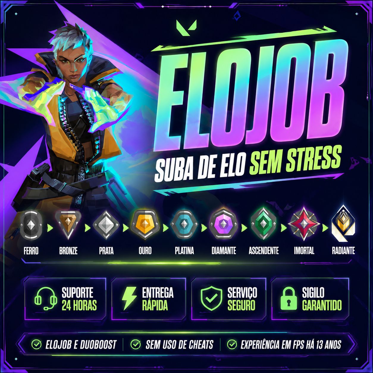 ELOJOB - DUOBOOST - MD5 - PROMOÇÃO DE AGOSTO VALORANT!