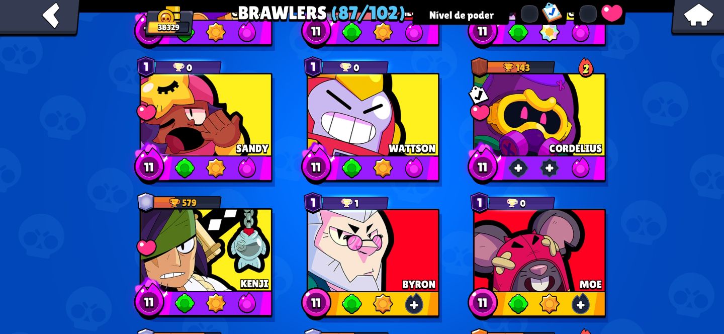 PROMO POR 1 SEMANA!! 87 BRAWLERS (37 LVL 11 / 34 HYPER) E SKINS RARAS!!