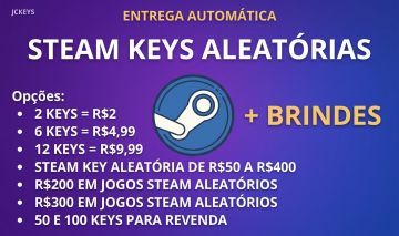 Chave Aleatória Steam - Keys Steam Random (ENTREGA AUTOMÁTICA)