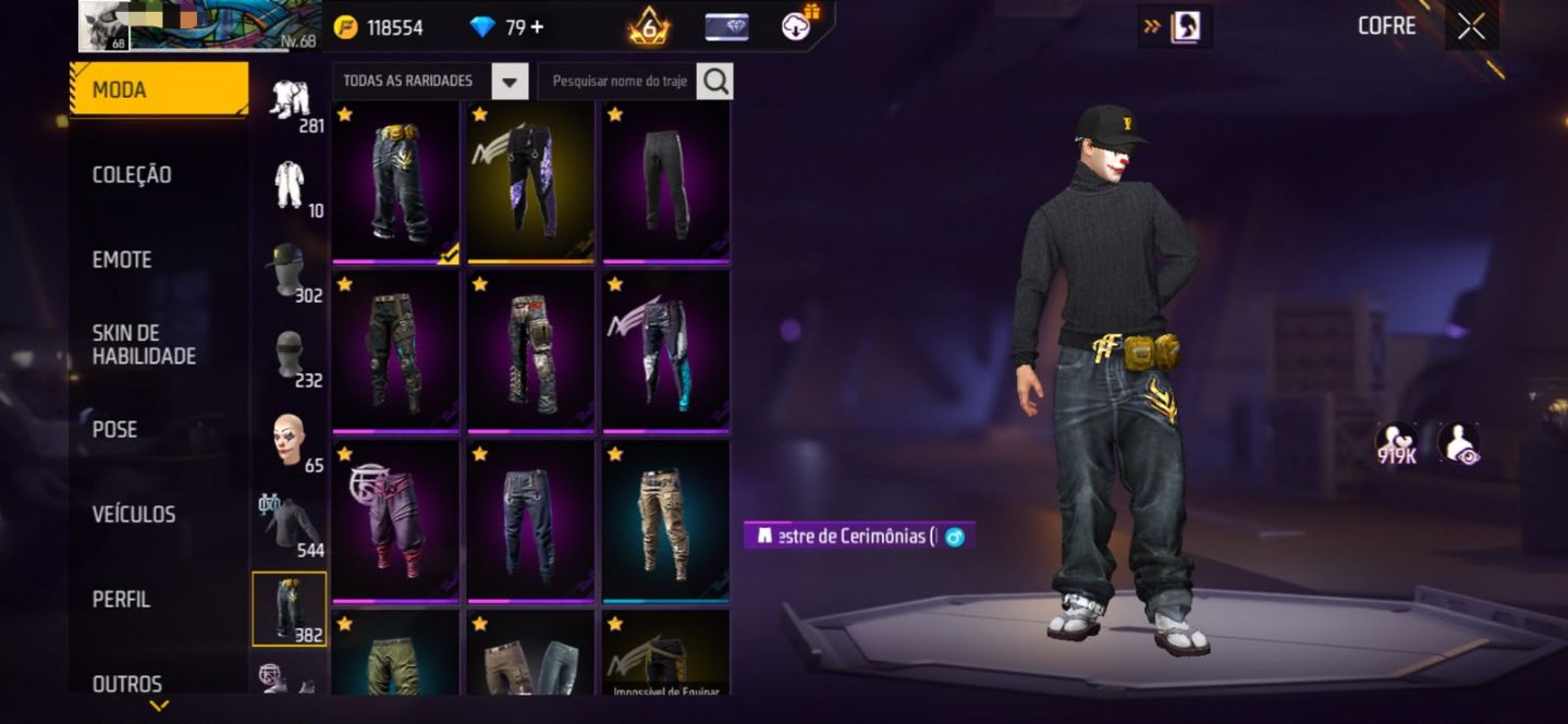 FREE FIRE LVL 68 | 1, 2 E 3 PASSE | CONTA ANTIGA + RARIDADES