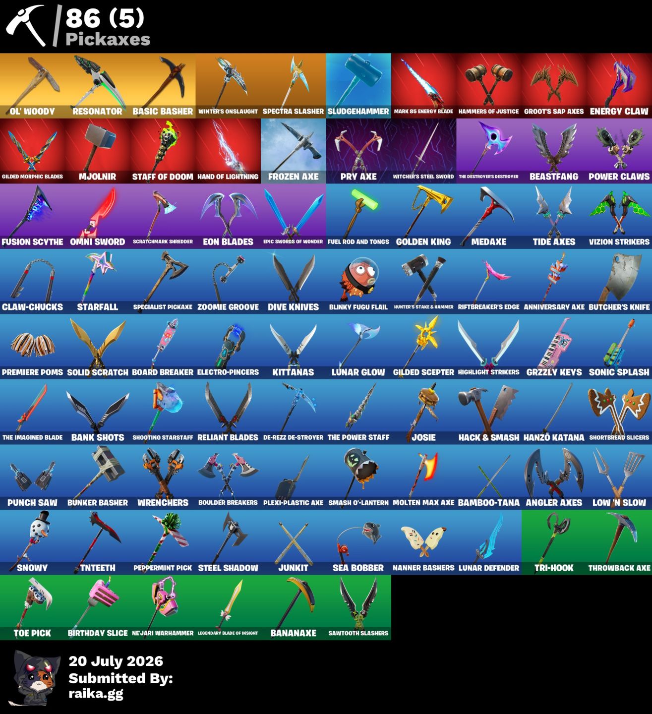 CONTA DE FORTNITE PESSOAL COM OG STW / LARACROFT / GOLD SKINS / VERVE