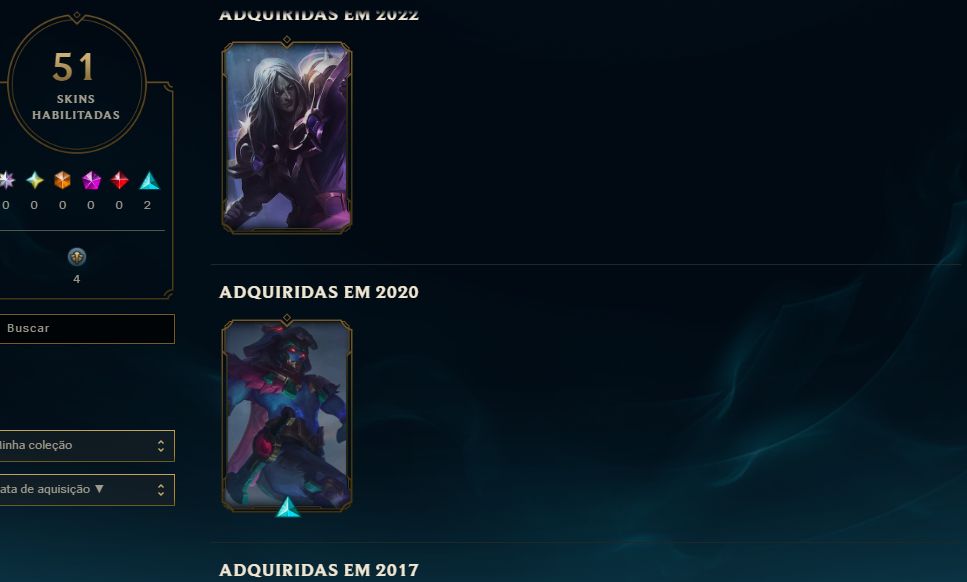 [Entrega Automática] Conta Lol Bronze, 51 Skins, Upada na Mão, Lvl 43, 60 Champs