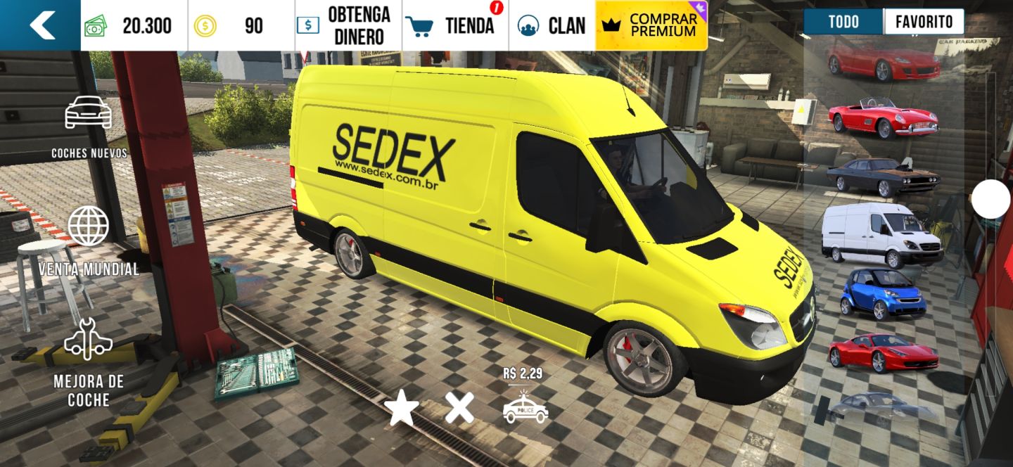 Conta de car parking com varios carros
