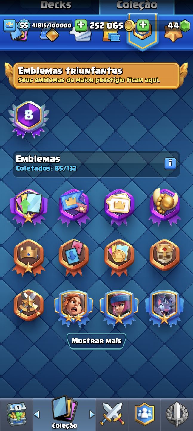 Conta Clash Royale antiga, arena 25, 10k de troféu