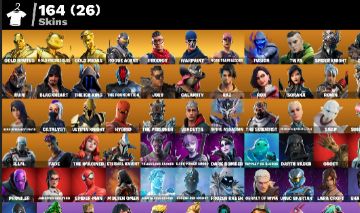 TRYHARD|STW OG|164 SKINS|MIDAS GOLD,PASSE MARVEL,NEYMAR,LAUGHT IT UP|E MT +