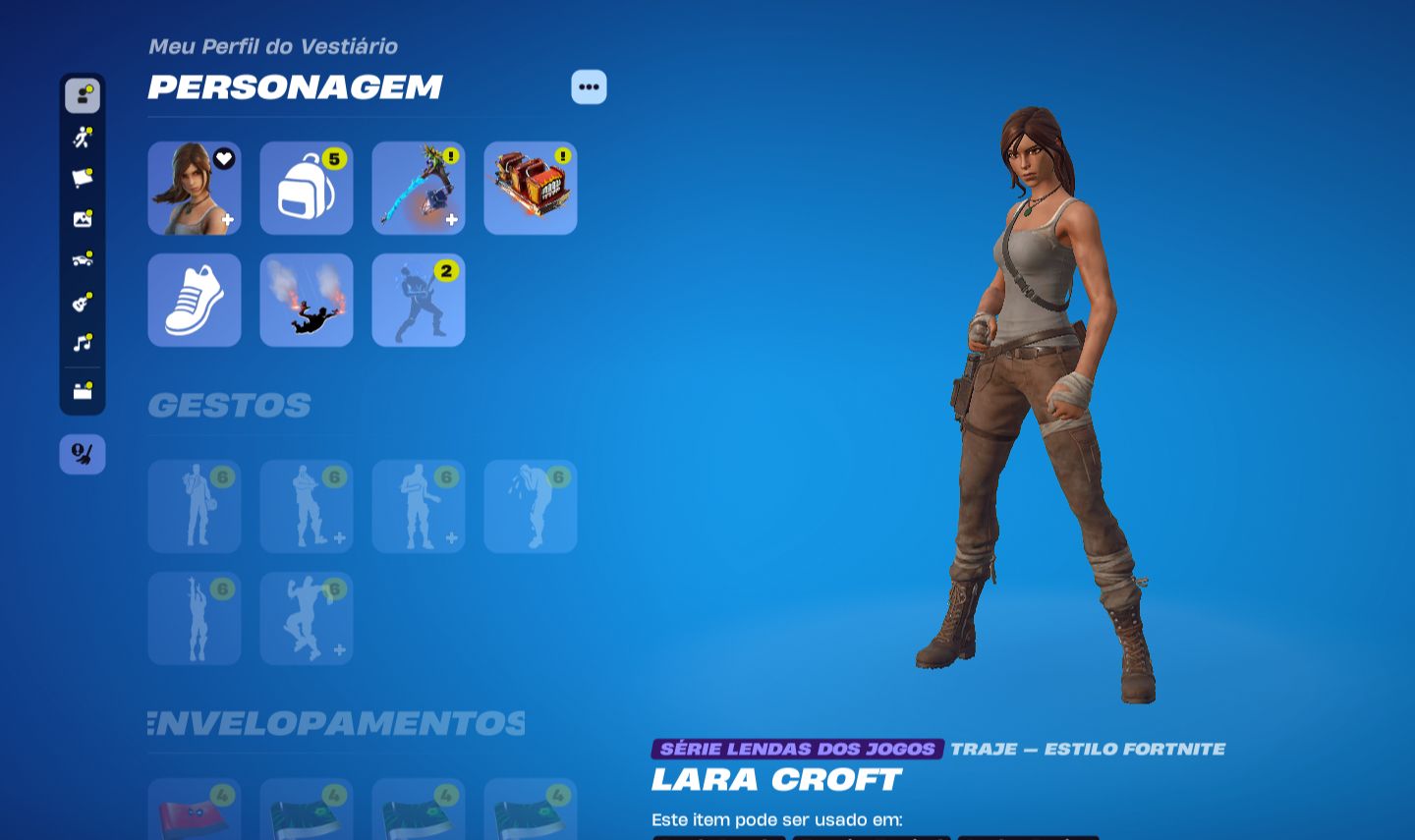 Conta Fortnite Diferenciada, completa com Laracroft (Preço Negociável)
