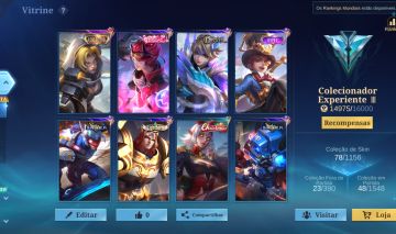 CONTA MLBB FA | 78 SKINS | NATALIA COLLECTOR | TIGREAL LIGHTBORN | 63 HERÓIS