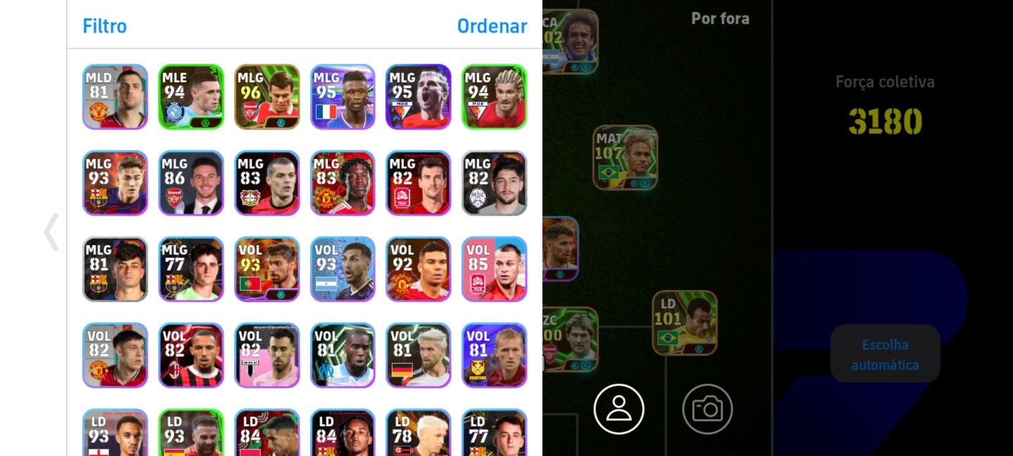 Conta Efootball | 3180 FC | Ronaldinho 107 | Neymar 107 | Konami ID