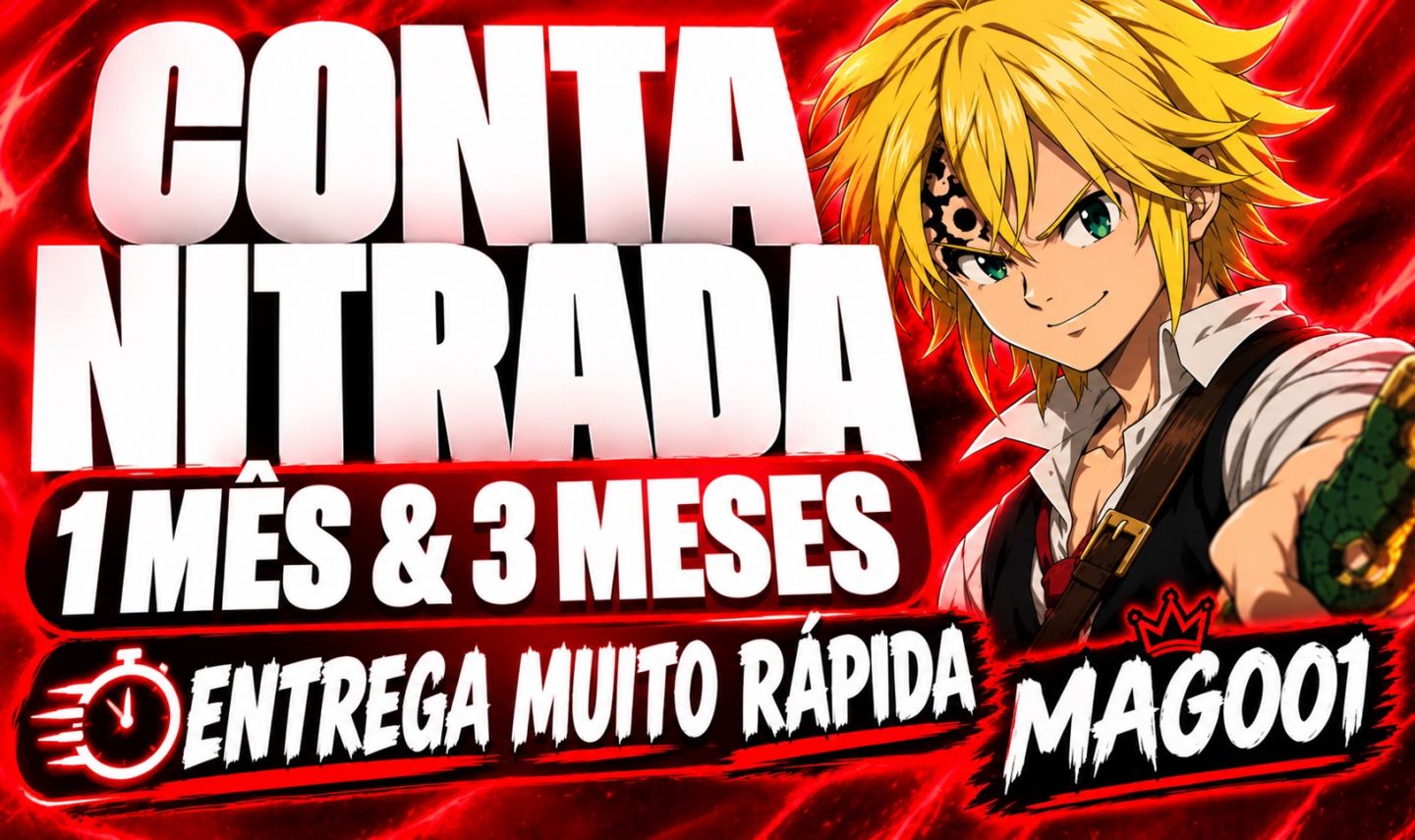 [Preço Baixo] Conta Nitrada Discord com 3 Meses de Nitro + Entrega Muito Rapida