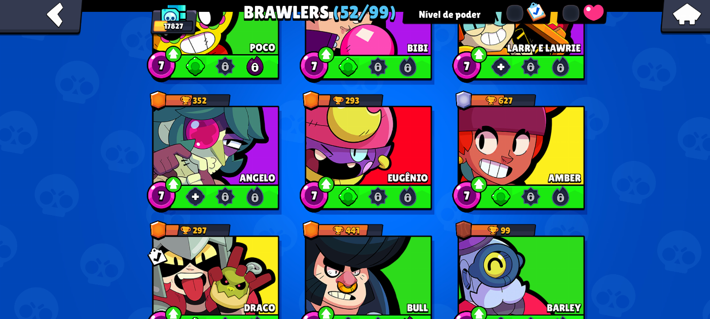 Conta Brawl Stars! 17827 Troféus, 52 Brawlers, 50 Skins e mais! ENTREGA IMEDIATA