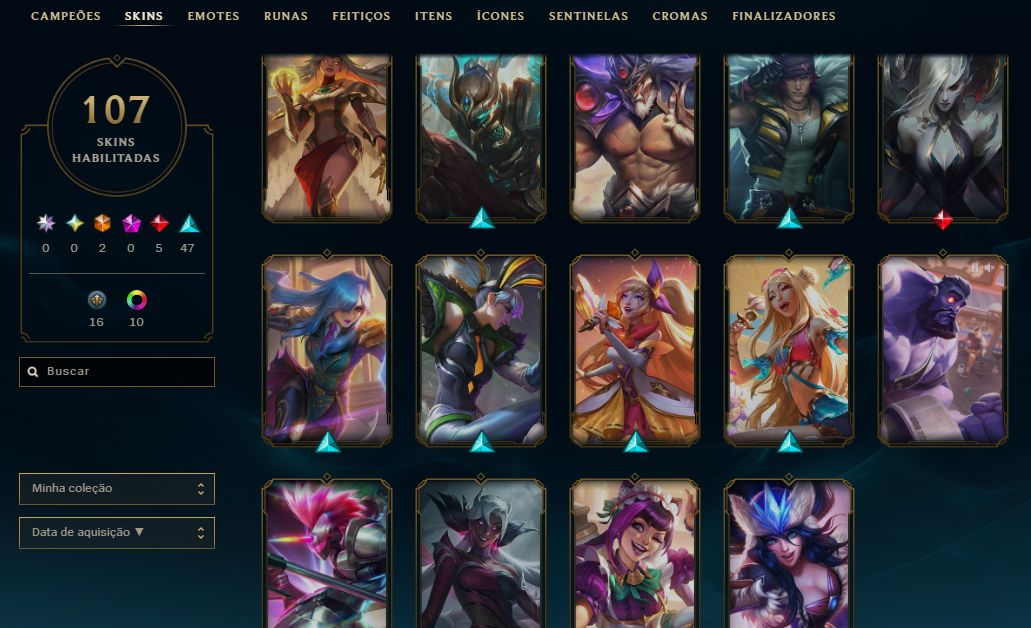 Conta 2021 - 107 Skins