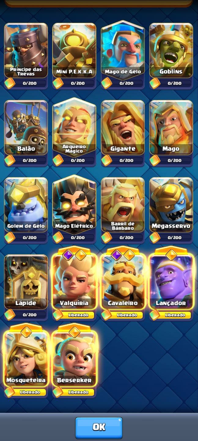 Conta de Clash Royale avançada com 13k de troféus!!