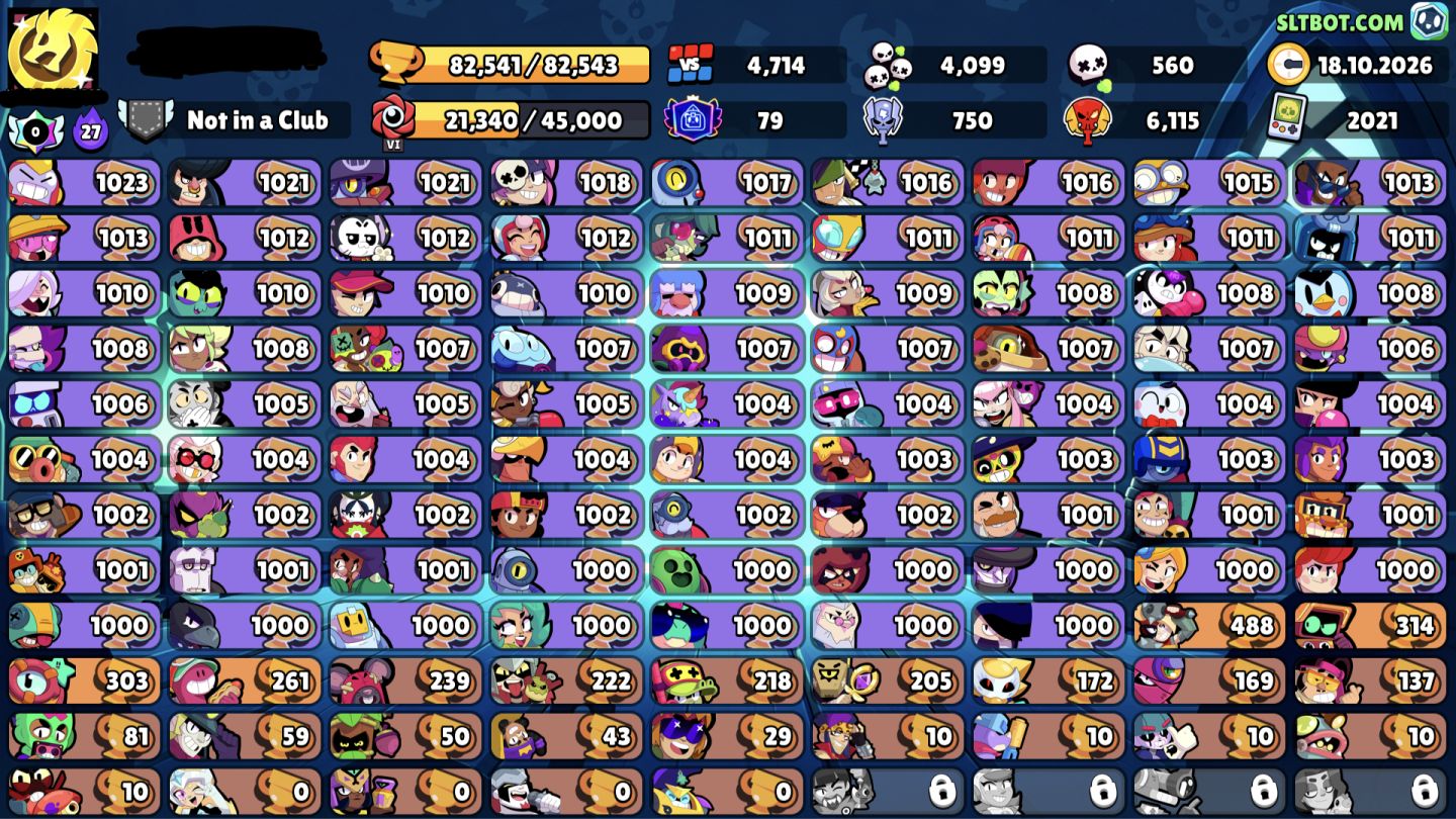 Conta Brawl Stars + Clash Royale | 82.5k Troféus | 392 Visuais | 79 Prestígios