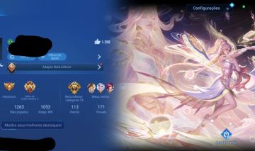 Conta HOK Main Adc, lv 123, 113 Heróis, 172 skins, 58k aste, 1264 dias de conta