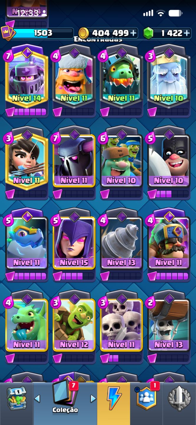 CONTA DE CLASH ROYALE COM TODAS AS CARTAS DO JOGO