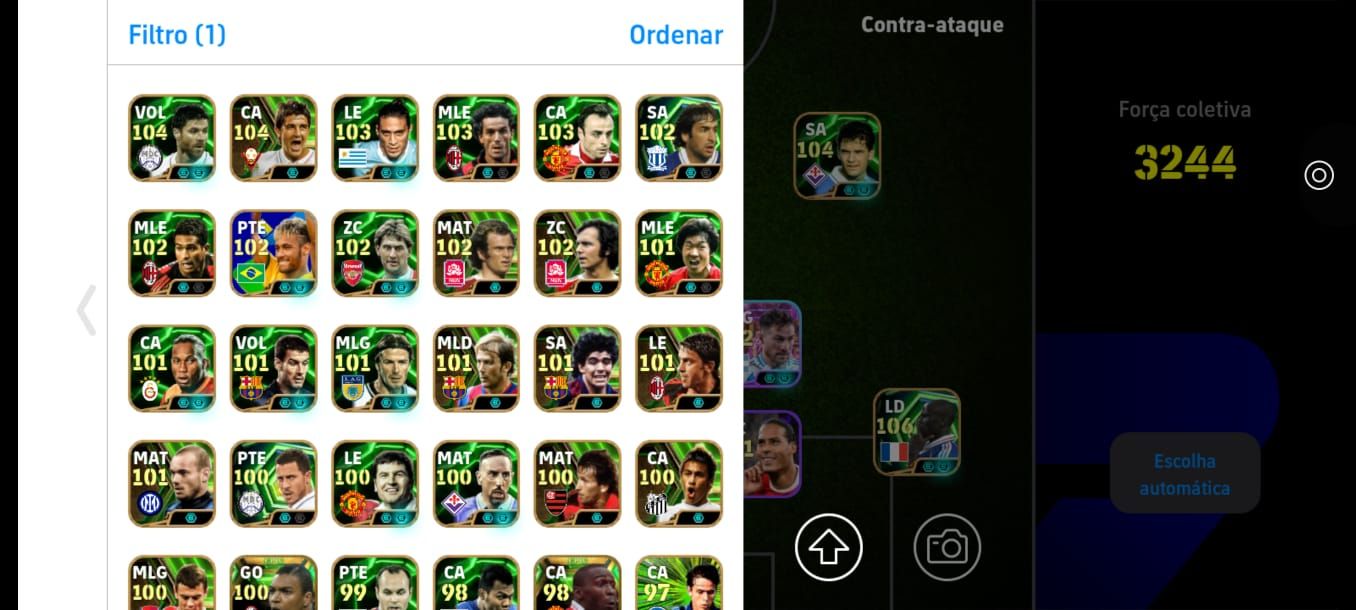 CONTA META DE EFOOTBALL MOBILE COM CARTAS RARAS DA ÉPOCA DO PES! (SUAREZ GREMIO)