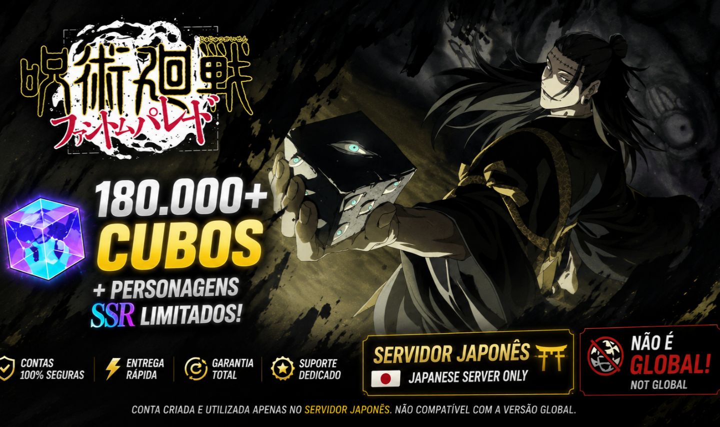 Contas Jujutsu Kaisen Phantom Parade JP 180k Cubos SSR