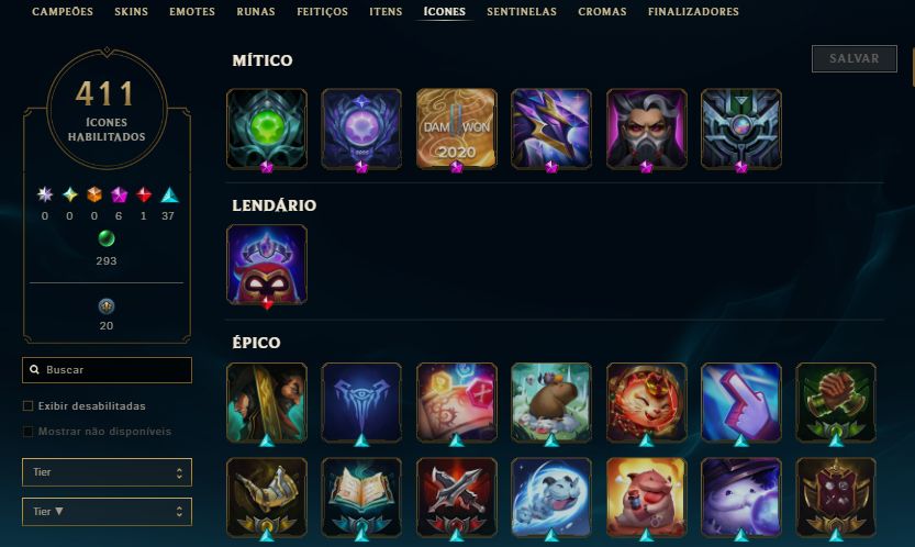 Conta LOL esmeralda lvl 586, full champs, 283 skins