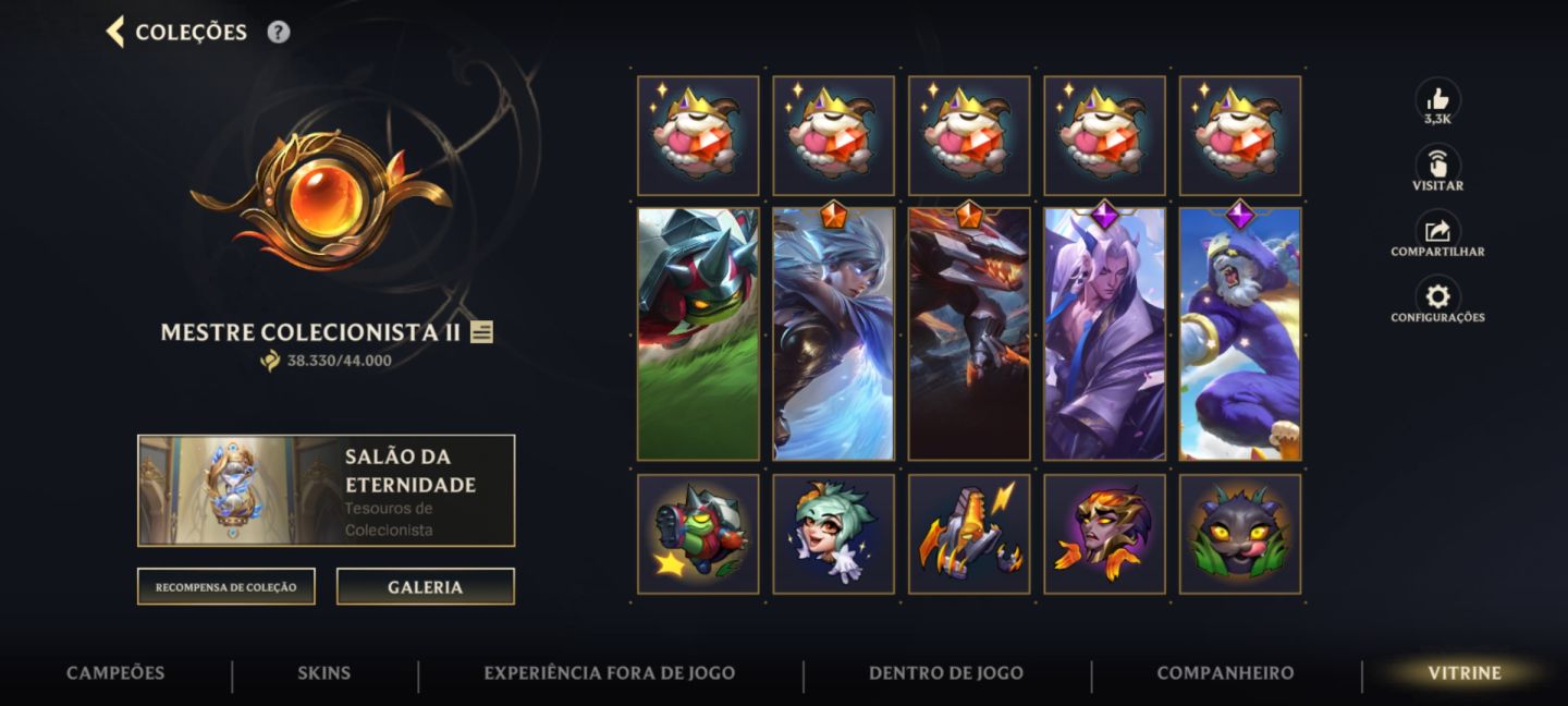 Wild Rift OG 213 Skins | 5 Hexplorer | Gloriosas + Bordas | 38K Coleção