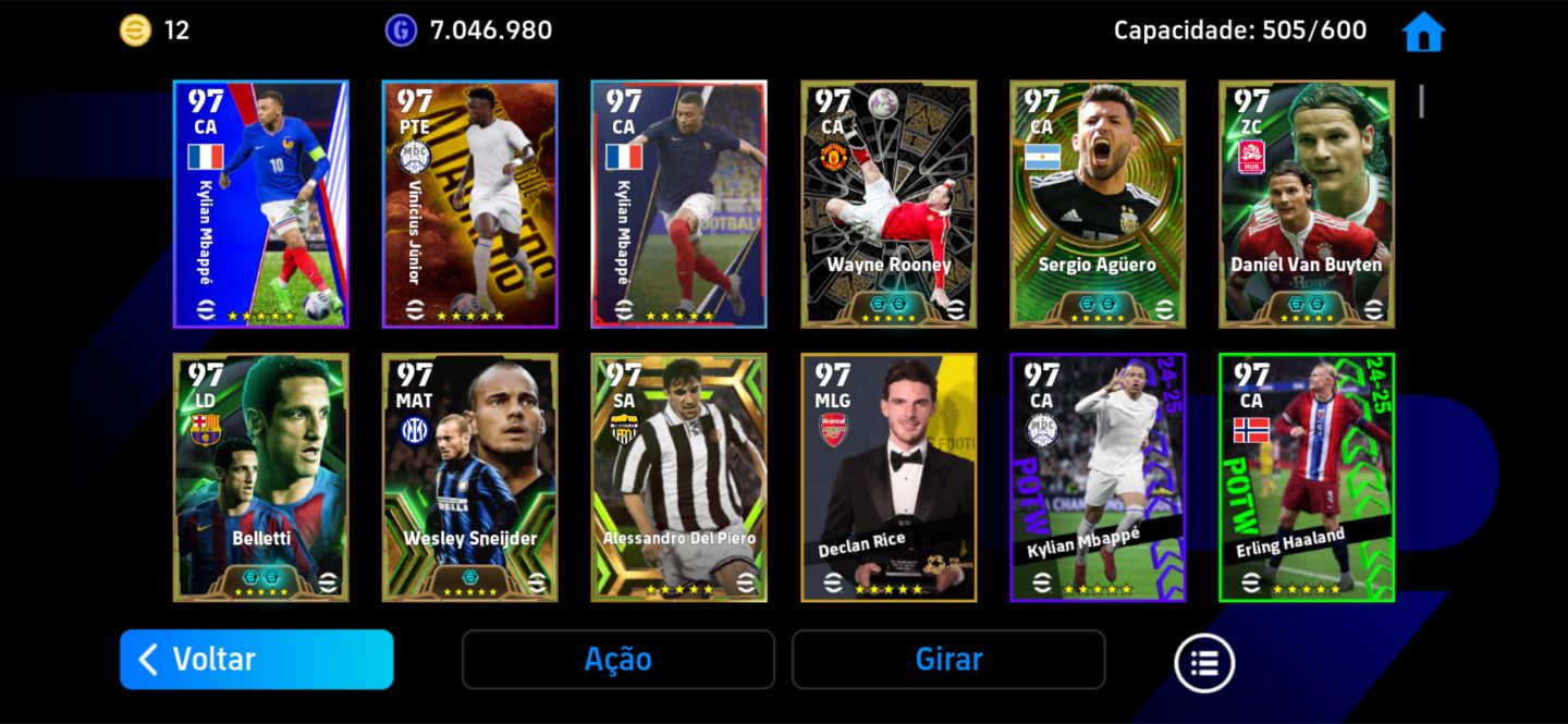 Conta Efootball Rara!! Messi do Pack, Forlan, Rijjkard, Iniesta e Mais..
